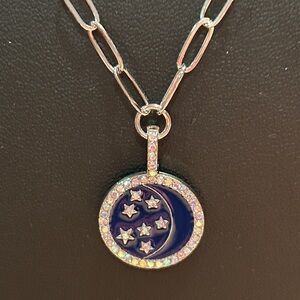 Silver Starry Night (Lunar Liaison) Pendant Necklace